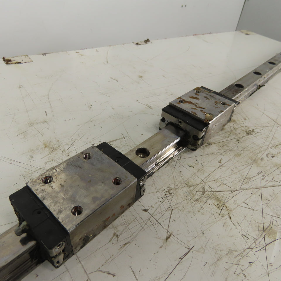 Bosch Rexroth R162171420 30mm Linear Profile Rail W/2 Bearing Blocks 2600mm OAL