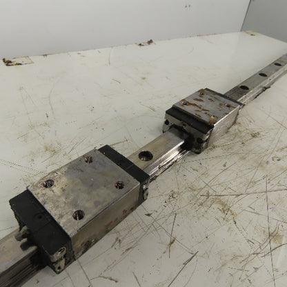 Bosch Rexroth R162171420 30mm Linear Profile Rail W/2 Bearing Blocks 2600mm OAL