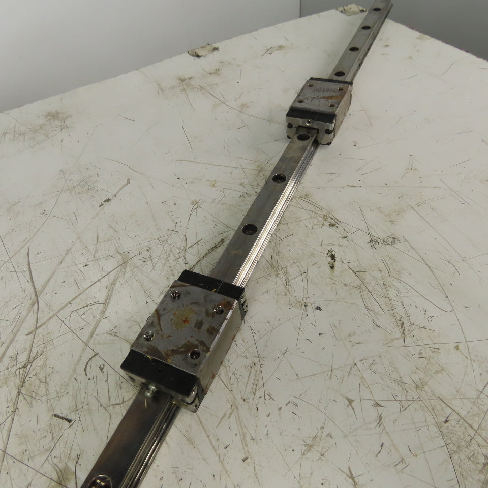 Bosch Rexroth R162171420 30mm Linear Profile Rail W/2 Bearing Blocks 1629mm OAL
