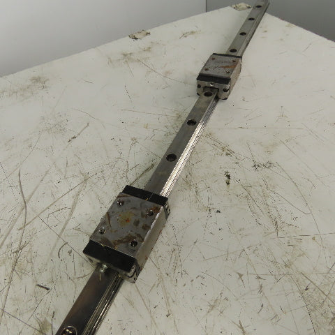 Bosch Rexroth R162171420 30mm Linear Profile Rail W/2 Bearing Blocks 1629mm OAL