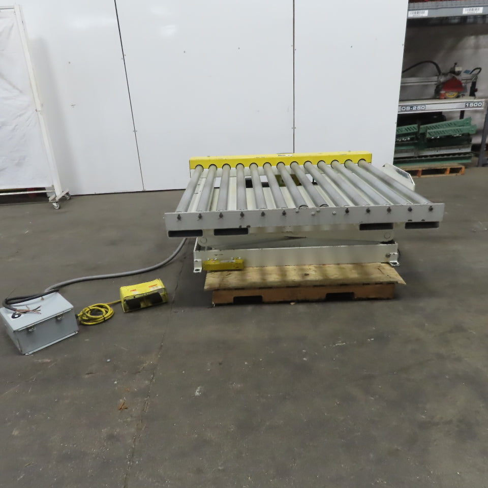 Southworth LSH560 5000lb Hydraulic Scissor Lift 60x51 Table Power Roll Table 3PH