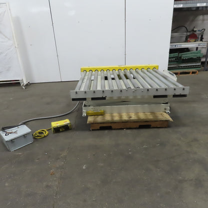 Southworth LSH560 5000lb Hydraulic Scissor Lift 60x51 Table Power Roll Table 3PH