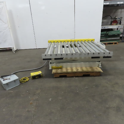Southworth LSH560 5000lb Hydraulic Scissor Lift 60x51 Table Power Roll Table 3PH