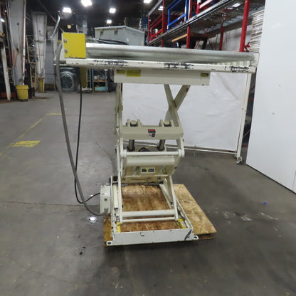 Southworth LSH560 5000lb Hydraulic Scissor Lift 60x51 Table Power Roll Table 3PH