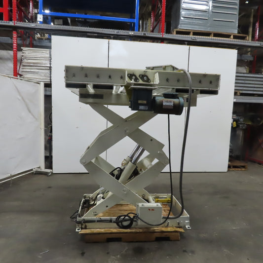 Southworth LSH560 5000lb Hydraulic Scissor Lift 60x51 Table Power Roll Table 3PH