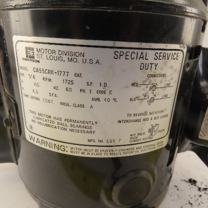 Emmerson CA55CRK-177 Special Service Duty Electric Motor 1/4Hp 115V 60Hz 1725RPM