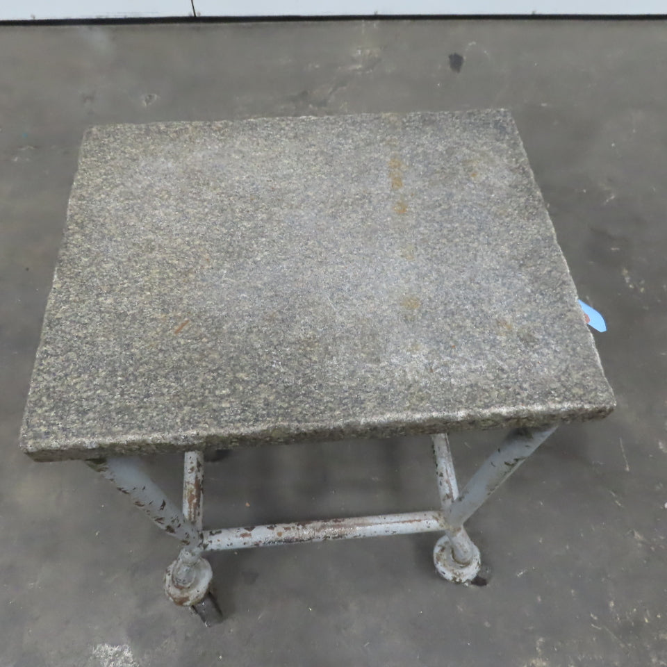 18" x 14" x 1" x 35" High Black Granite Surface Reference Plate W/Stand