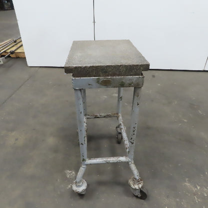 18" x 14" x 1" x 35" High Black Granite Surface Reference Plate W/Stand