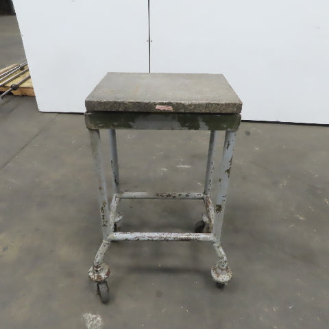 18" x 14" x 1" x 35" High Black Granite Surface Reference Plate W/Stand