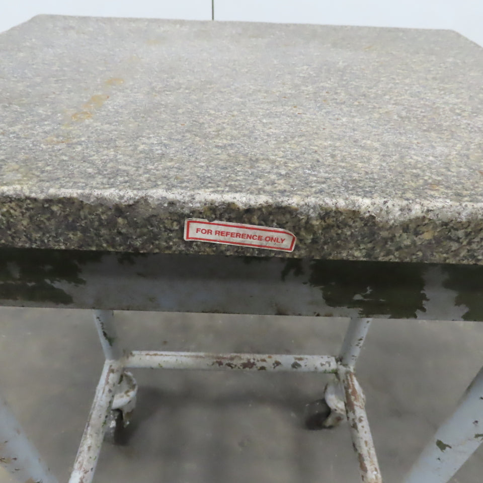 18" x 14" x 1" x 35" High Black Granite Surface Reference Plate W/Stand