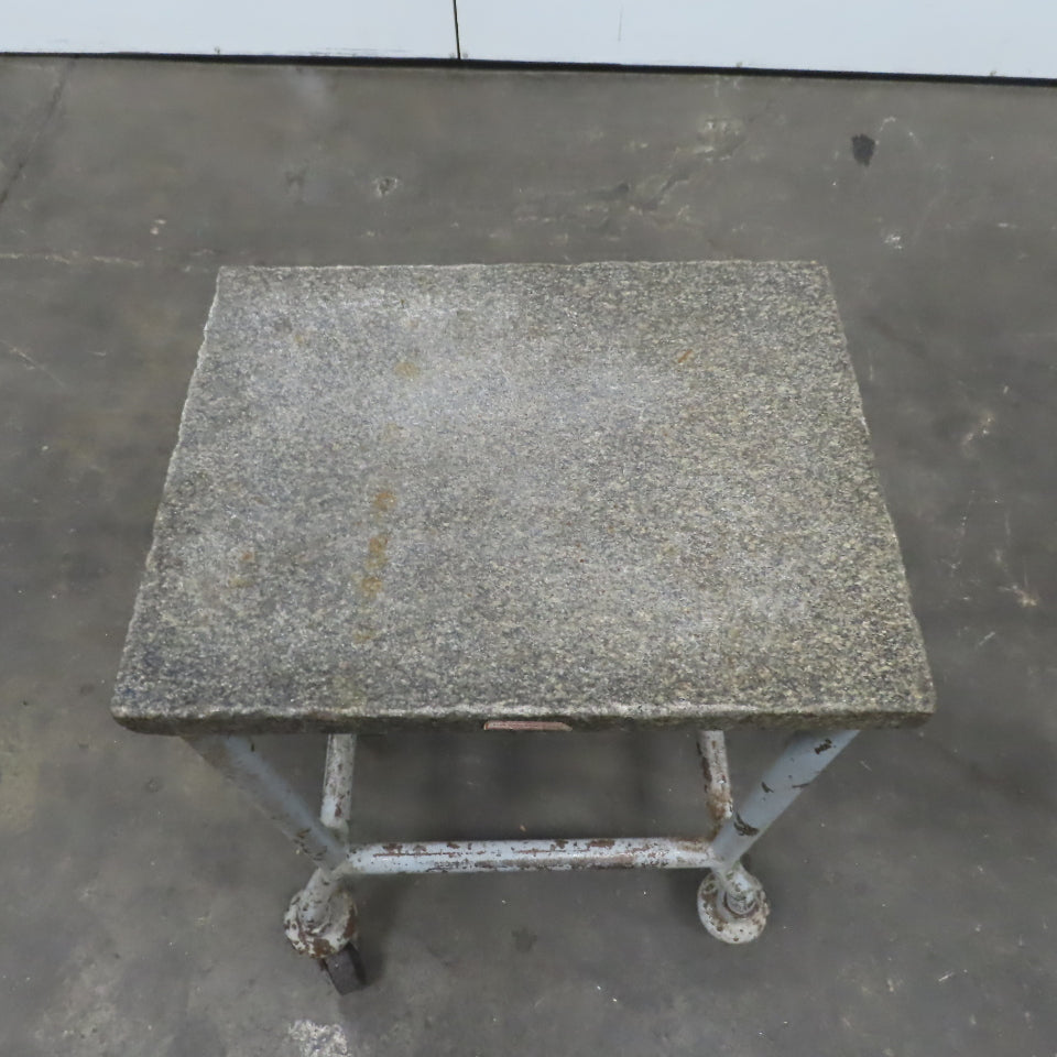 18" x 14" x 1" x 35" High Black Granite Surface Reference Plate W/Stand