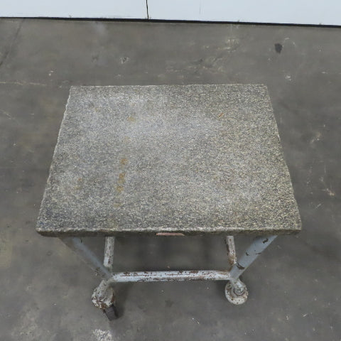 18" x 14" x 1" x 35" High Black Granite Surface Reference Plate W/Stand
