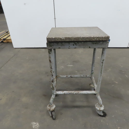 18" x 14" x 1" x 35" High Black Granite Surface Reference Plate W/Stand