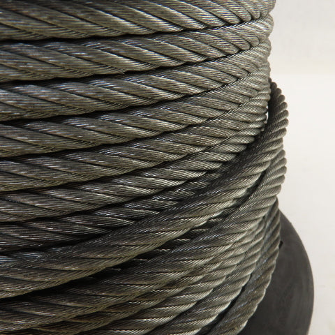 1/4" Steel Galvanized Air Craft Cable 1400 SWL 7x19  175' Roll