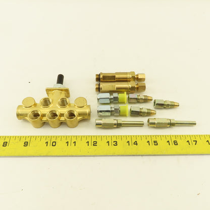 Bijur Lubricator Pump Manifold Fittings Lot Of 10