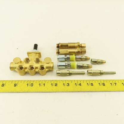 Bijur Lubricator Pump Manifold Fittings Lot Of 10