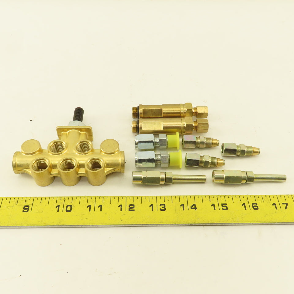 Bijur Lubricator Pump Manifold Fittings Lot Of 10