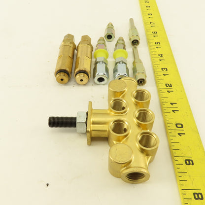 Bijur Lubricator Pump Manifold Fittings Lot Of 10
