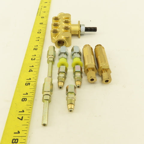 Bijur Lubricator Pump Manifold Fittings Lot Of 10