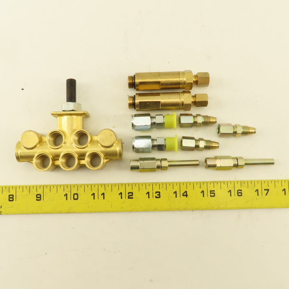 Bijur Lubricator Pump Manifold Fittings Lot Of 10