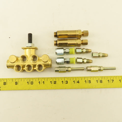 Bijur Lubricator Pump Manifold Fittings Lot Of 10