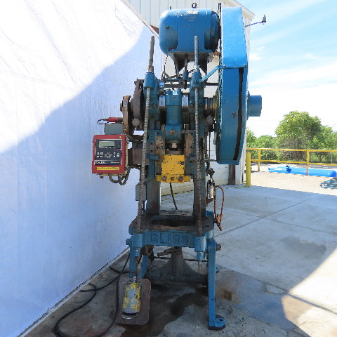 EW Bliss 21 M Mechanical 30 Ton OBI Punch Press 3" Stroke 9-1/2" Throat 230/460V
