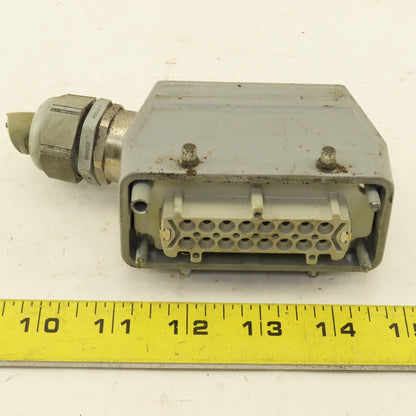 Contact H-BE16BS 16 Pin Female Electrical Connector Angled