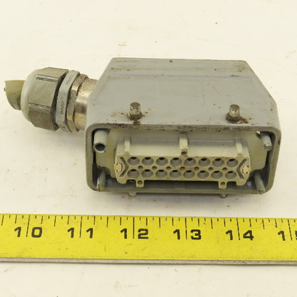Contact H-BE16BS 16 Pin Female Electrical Connector Angled