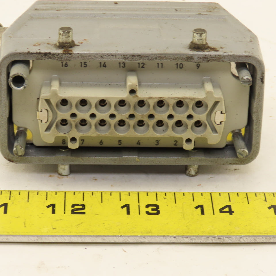 Contact H-BE16BS 16 Pin Female Electrical Connector Angled