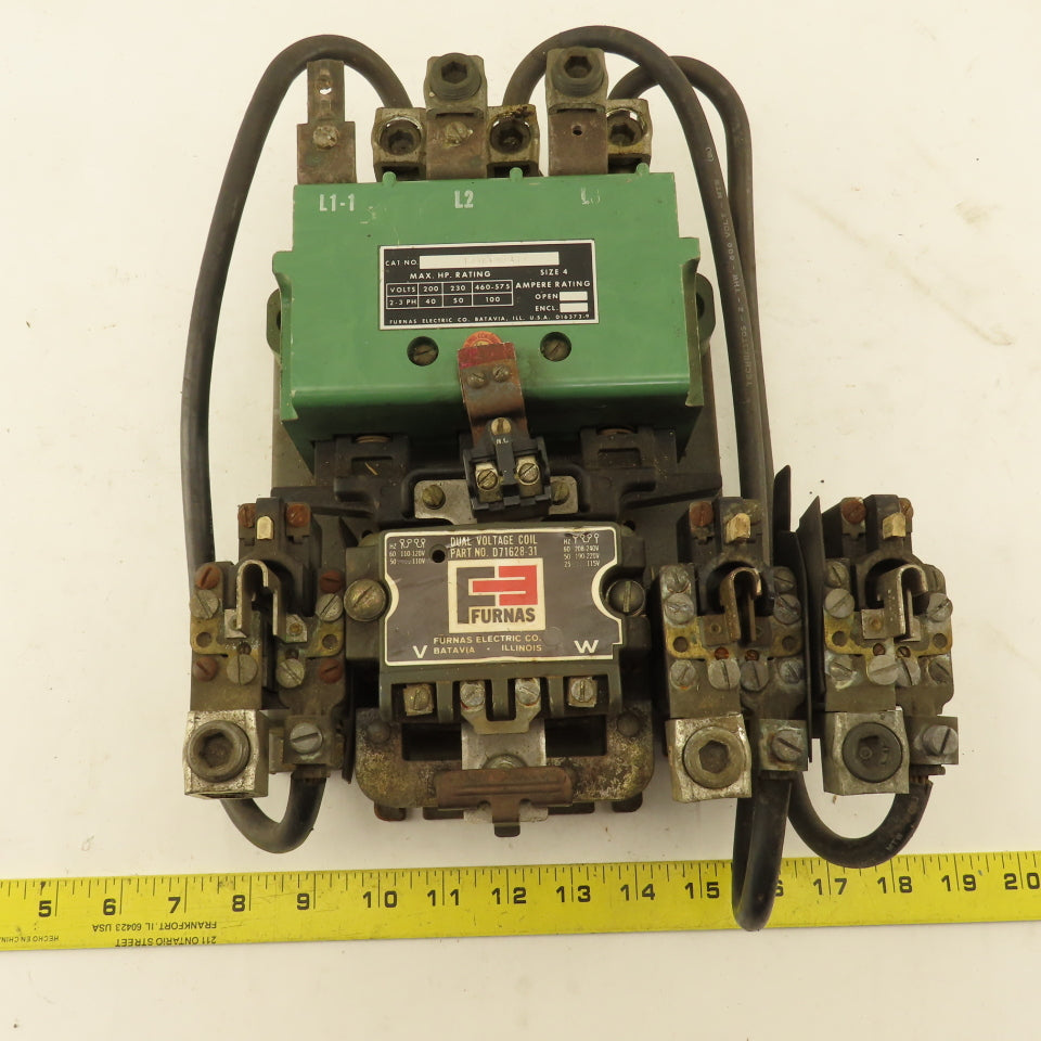Furnas 14JB32AA11 600V 100Hp 3Ph Size 4 Motor Starter Dual Volt Coil