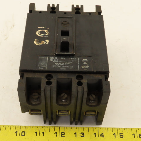Westinghouse EB3060 60A Circuit Breaker 3 Pole 240VAC