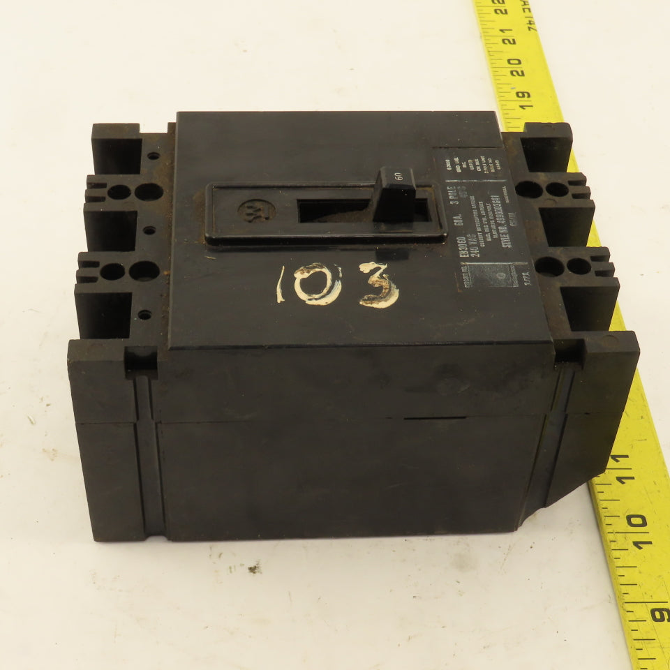Westinghouse EB3060 60A Circuit Breaker 3 Pole 240VAC