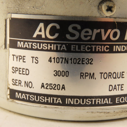 Matsushita TS 4107N102E32 AC Servo Motor 3000RPM