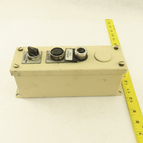 Hoffman H-277713 9" x 2-3/4" x 3-1/2" Button Pendant 4 Hole Enclosure