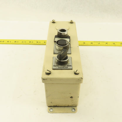 Hoffman H-277713 9" x 2-3/4" x 3-1/2" Button Pendant 4 Hole Enclosure