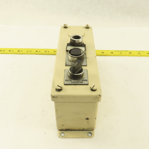 Hoffman H-277713 9" x 2-3/4" x 3-1/2" Button Pendant 4 Hole Enclosure