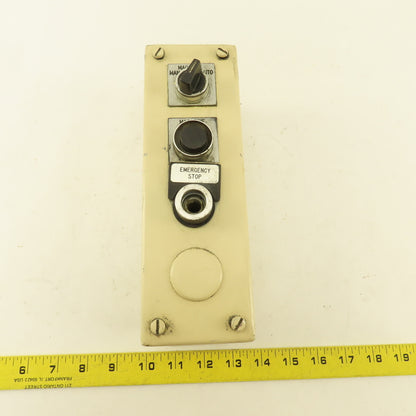 Hoffman H-277713 9" x 2-3/4" x 3-1/2" Button Pendant 4 Hole Enclosure