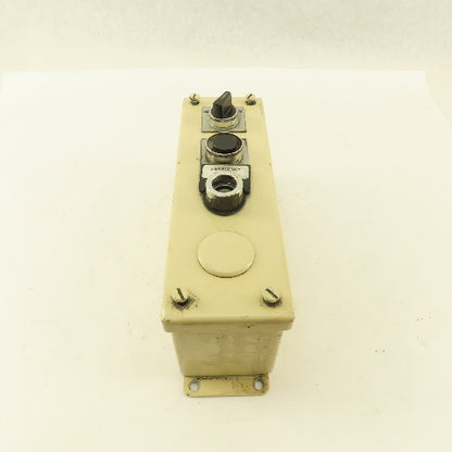 Hoffman H-277713 9" x 2-3/4" x 3-1/2" Button Pendant 4 Hole Enclosure