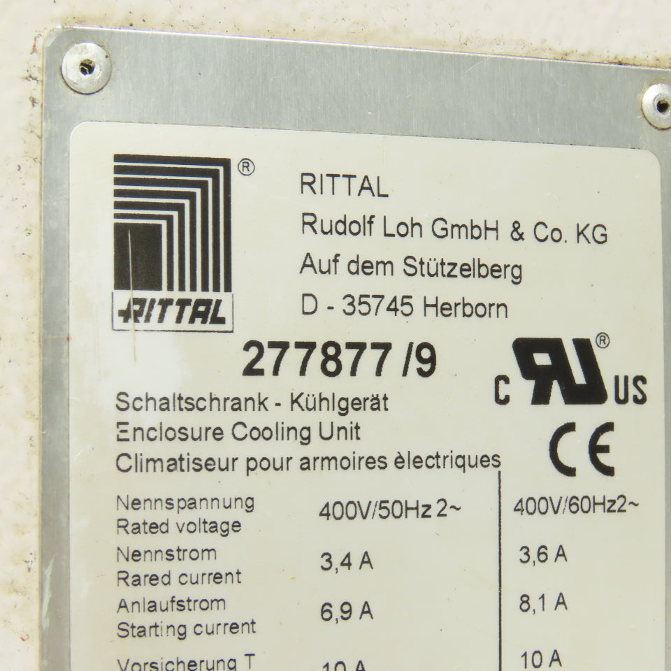Rittal 277877/9 Refrigerated Electrical Enclosure Air Conditioner 400V 3Ph