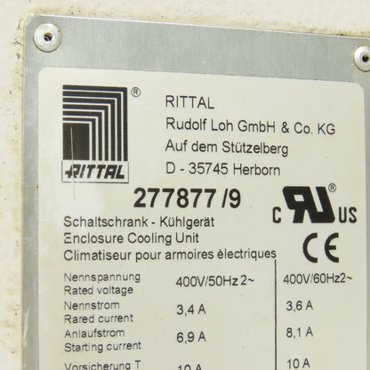 Rittal 277877/9 Refrigerated Electrical Enclosure Air Conditioner 400V 3Ph