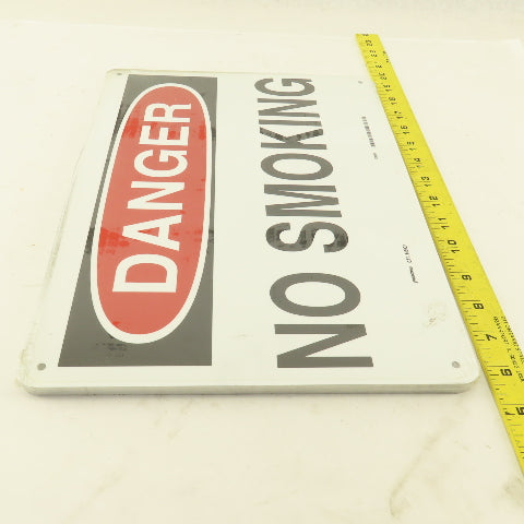 Prinzing DANGER No Smoking Sign Aluminum 14" x 10" Lot Of 10
