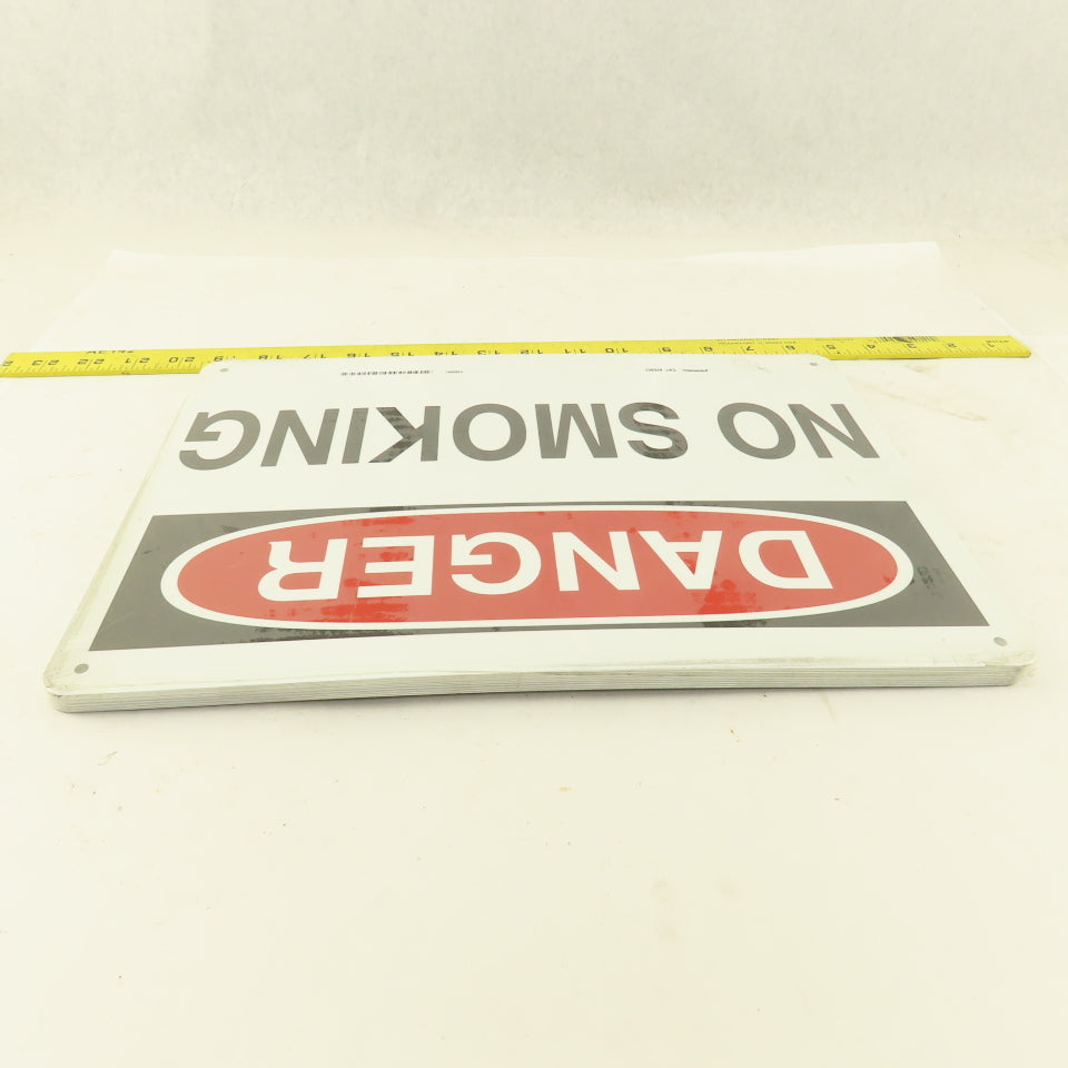 Prinzing DANGER No Smoking Sign Aluminum 14" x 10" Lot Of 10