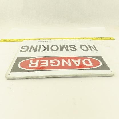 Prinzing DANGER No Smoking Sign Aluminum 14" x 10" Lot Of 10