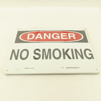 Prinzing DANGER No Smoking Sign Aluminum 14" x 10" Lot Of 10