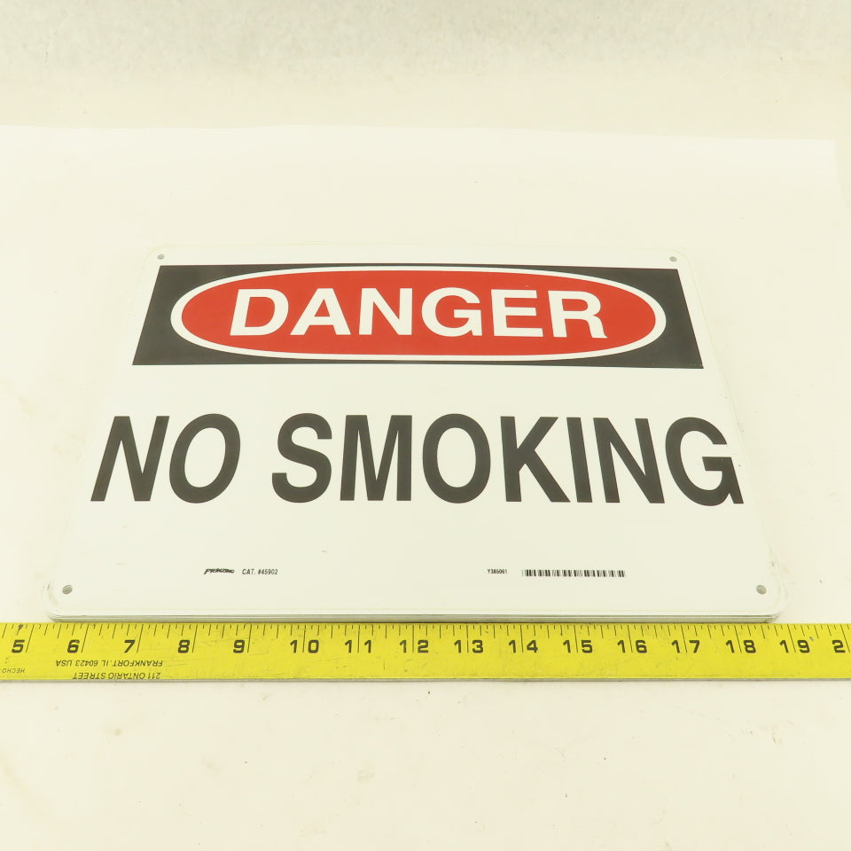 Prinzing DANGER No Smoking Sign Aluminum 14" x 10" Lot Of 9