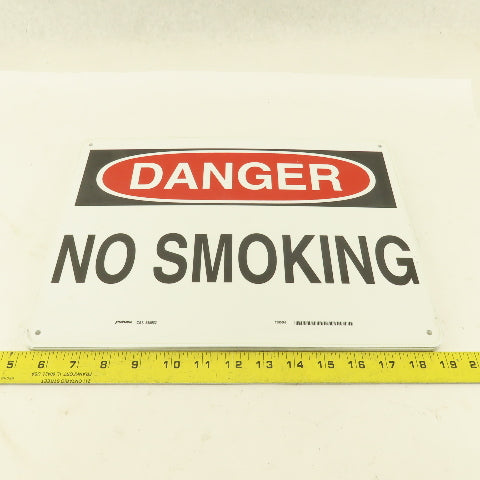 Prinzing DANGER No Smoking Sign Aluminum 14" x 10" Lot Of 9
