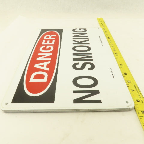 Prinzing DANGER No Smoking Sign Aluminum 14" x 10" Lot Of 9