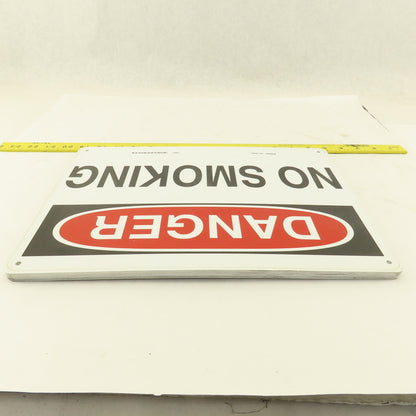 Prinzing DANGER No Smoking Sign Aluminum 14" x 10" Lot Of 9