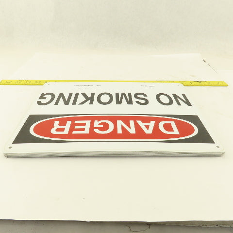 Prinzing DANGER No Smoking Sign Aluminum 14" x 10" Lot Of 9