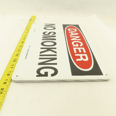 Prinzing DANGER No Smoking Sign Aluminum 14" x 10" Lot Of 9
